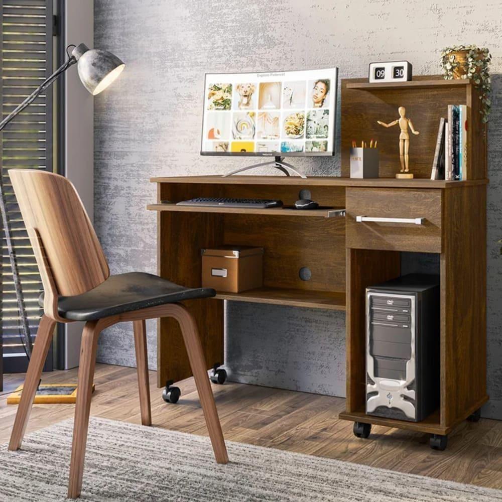 Mesa De Computador Espanha Canela Toque Bp - 1