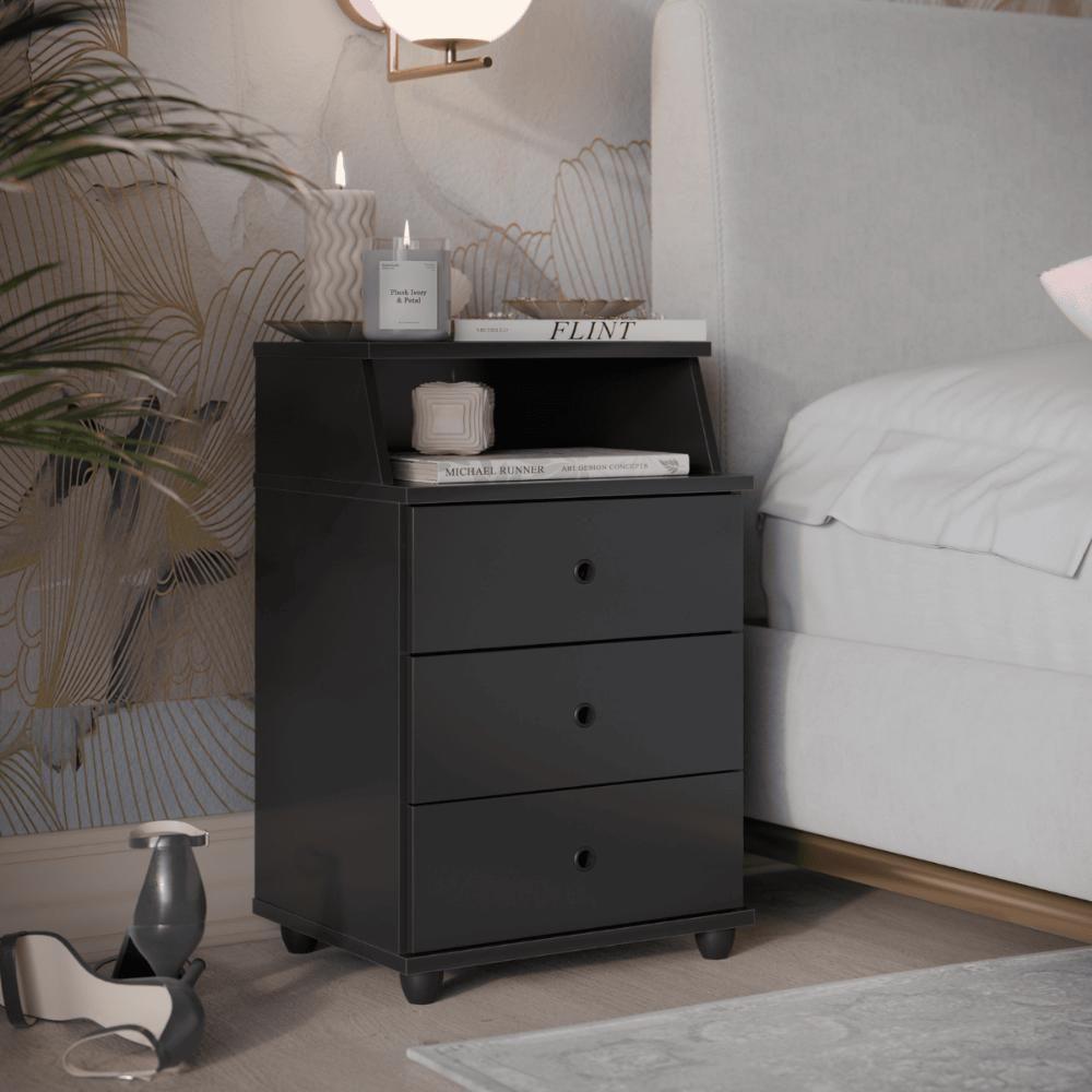 Mesa De Cabeceira Lux Preto - 1