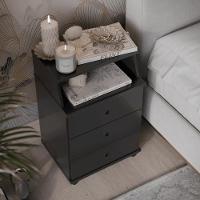 Mesa De Cabeceira Lux Preto