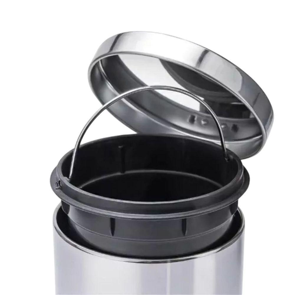 Lixeira De Banheiro 5 Litros Com Escova Sanitária E Suporte Inox - 2