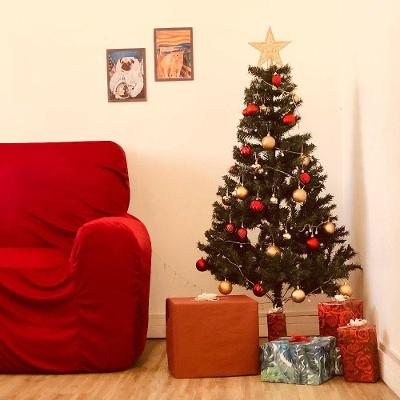 Árvore De Natal Luxo 1,50 Altura Base Ferro 380 Galhos