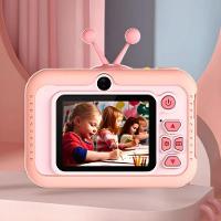 Câmera Digital Infantil Com Capa Anti-queda – Diversão E Criatividade Para Os Pequenos - Rosa - 3