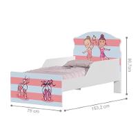 Cama Infantil Tick Bailarinas Meninas Com Colchão - 3