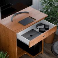 Mesa De Computador Escrivaninha Com Gaveta Barcelona Freijo - 5