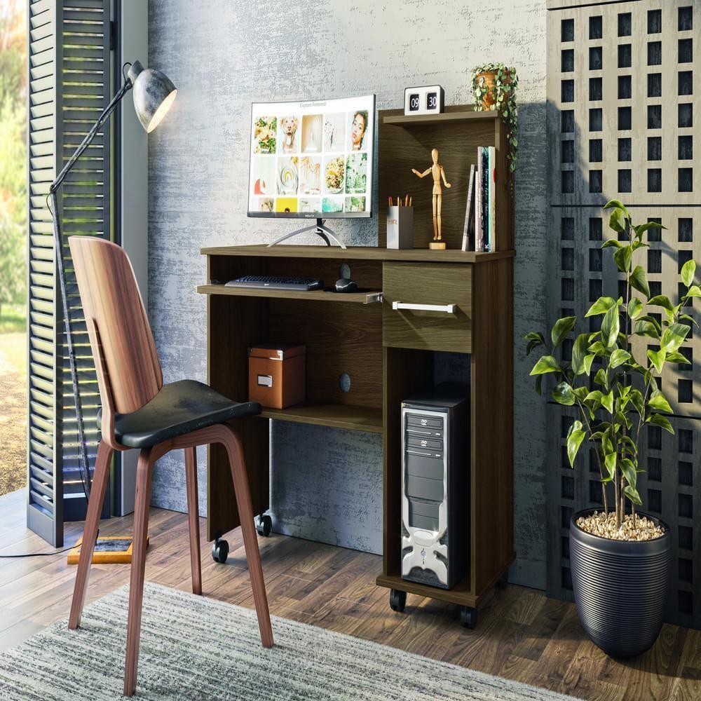 Mesa De Computador Espanha Imbuia Toque Bp - 1