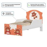 Cama Infantil Tick Ursinho De Pelúcia Com Colchão - 3