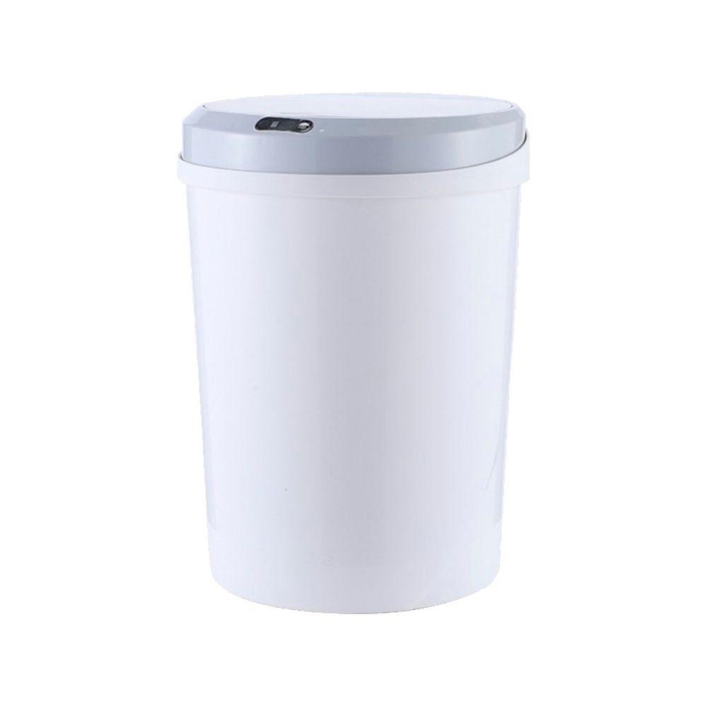 Lixeira Inteligente Automática Redonda 12 Litros Com Sensor - Branca - 1