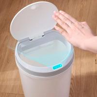 Lixeira Inteligente Automática Redonda 12 Litros Com Sensor - Branca - 3