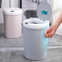 Lixeira Inteligente Automática Redonda 12 Litros Com Sensor - Branca - 5