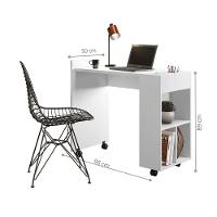 Mesa Para Computador Bulgaria Branco Brilhante - 2