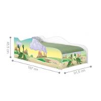 Cama Solteiro Glow Dinossauro Irmãos Solteiro Com Colchão - 3