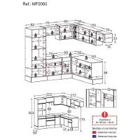 Armário De Cozinha Completa De Canto Preto/branco
