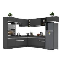 Armário De Cozinha Completa De Canto Preto/branco - 6