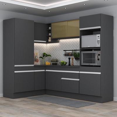 Armário De Cozinha Completa De Canto Preto/branco