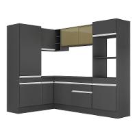 Armário De Cozinha Completa De Canto Preto/branco - 2