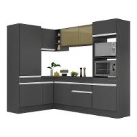 Armário De Cozinha Completa De Canto Preto/branco - 6