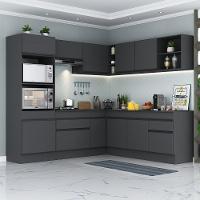 Armário De Cozinha Completa De Canto Preto - 1