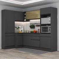 Armário De Cozinha Completa De Canto Preto - 1