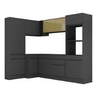 Armário De Cozinha Completa De Canto Preto - 2