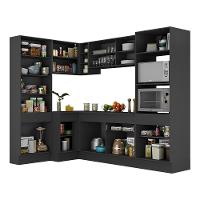Armário De Cozinha Completa De Canto Preto - 3