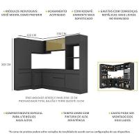 Armário De Cozinha Completa De Canto Preto - 5