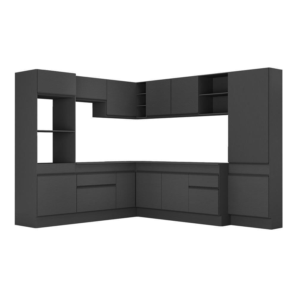 Armário De Cozinha Completa De Canto Preto - 2