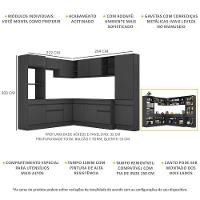 Armário De Cozinha Completa De Canto Preto - 5