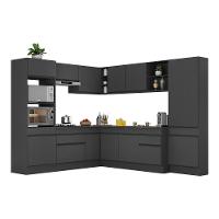 Armário De Cozinha Completa De Canto Preto - 6