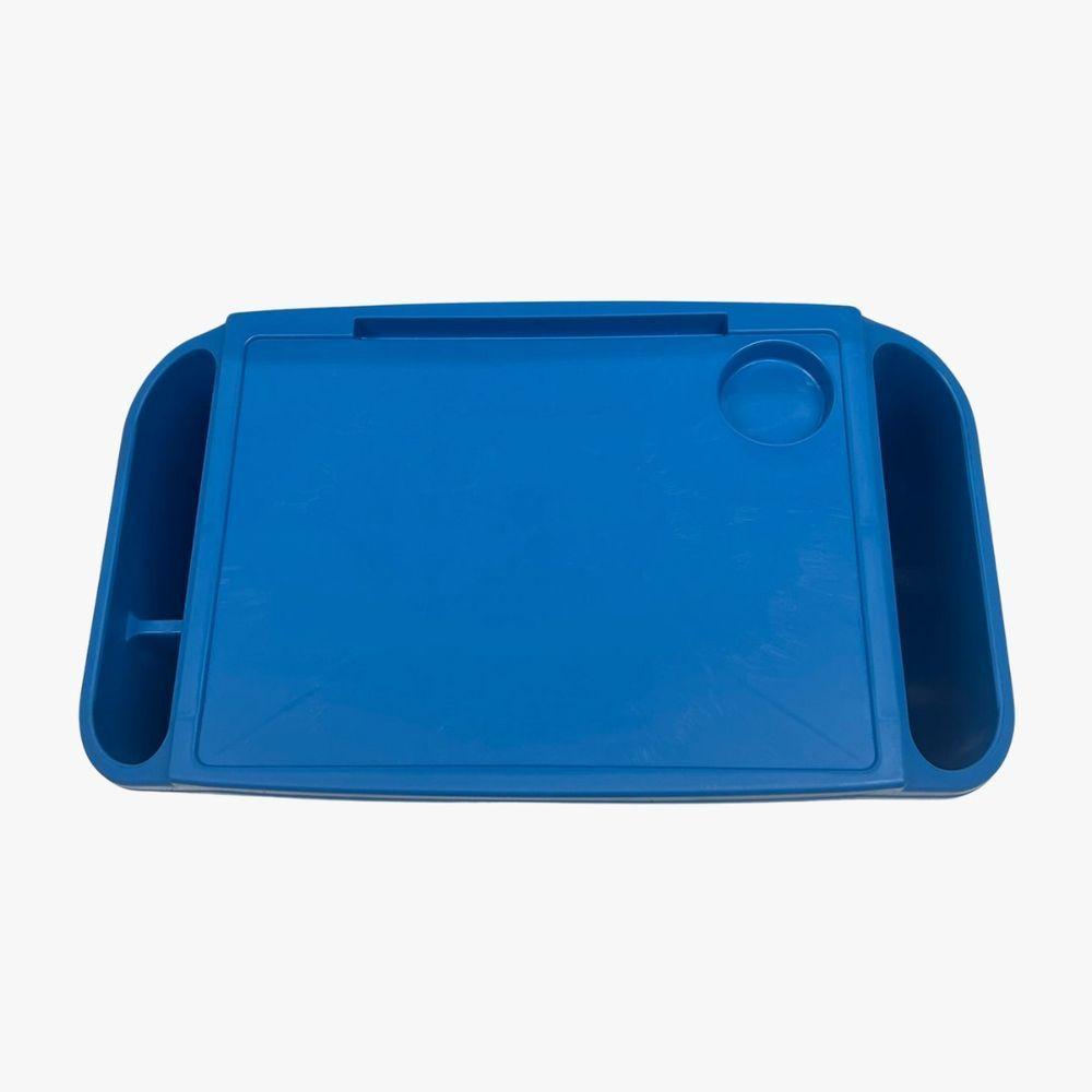 Bandeja Mesa Colo Apoio Comer Refeição Cama Suporte Notebook + Luminária Led Azul - 4