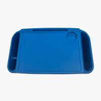 Bandeja Mesa Colo Apoio Comer Refeição Cama Suporte Notebook + Luminária Led Azul - 4