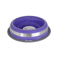 Comedouro Inox Roxo 850ml - Antiderrapante E Resistente Para Animais De Estimação - 1