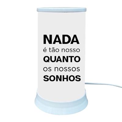 Luminária De Mesa Frase Dreams