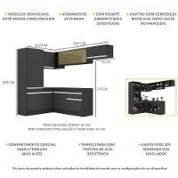 Armário De Cozinha Completa De Canto Preto/branco - 5