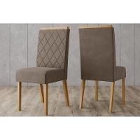 Sala De Jantar Completa Yara C/ Tampo Madeirado C/ Vidro Reto 160x90cm E 6 Cadeiras Nina Nature/suede Light Linho - Henn - 8