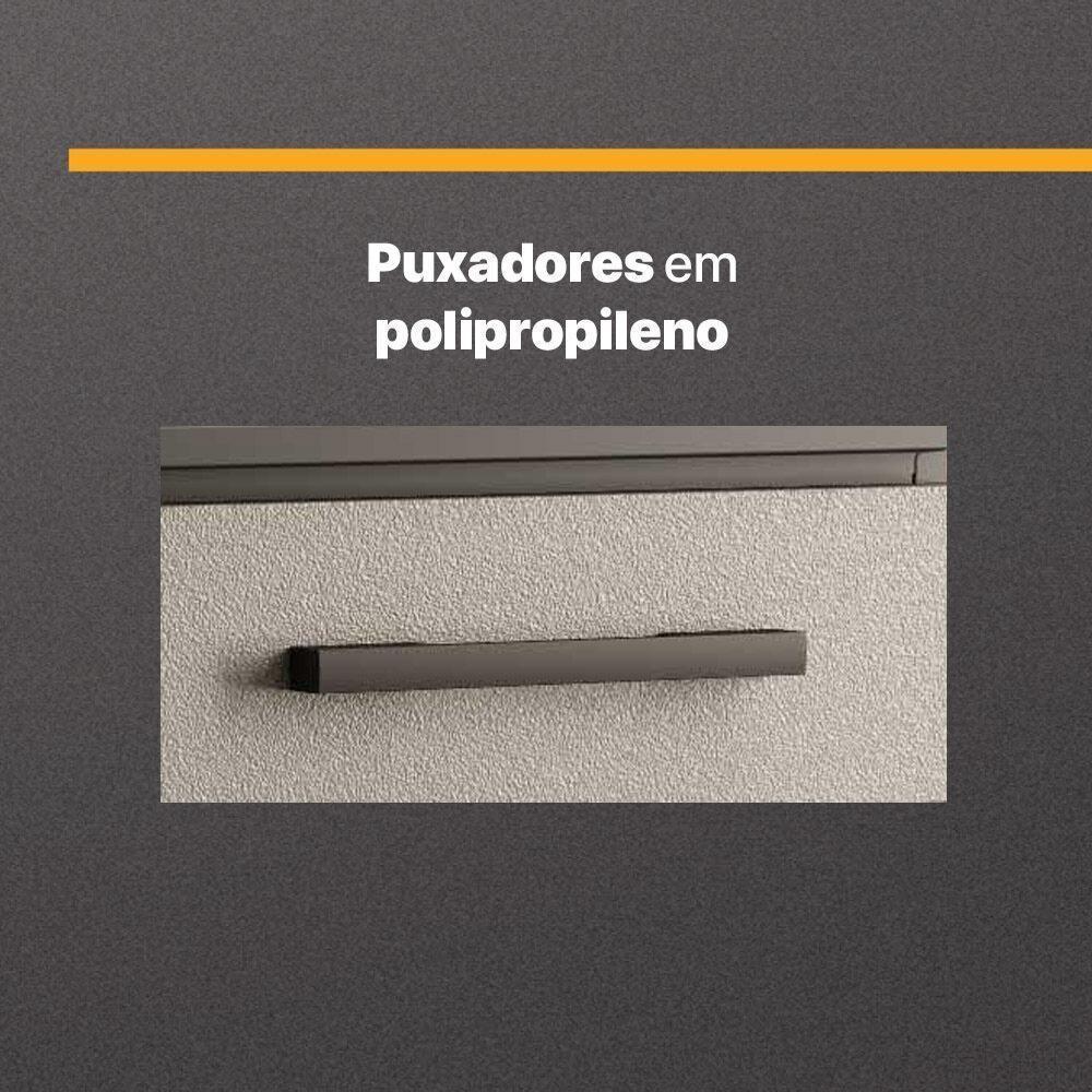 Balcão Aço Lavanderia Multiuso Multimóveis Cr6045 Cinza/pto - 2