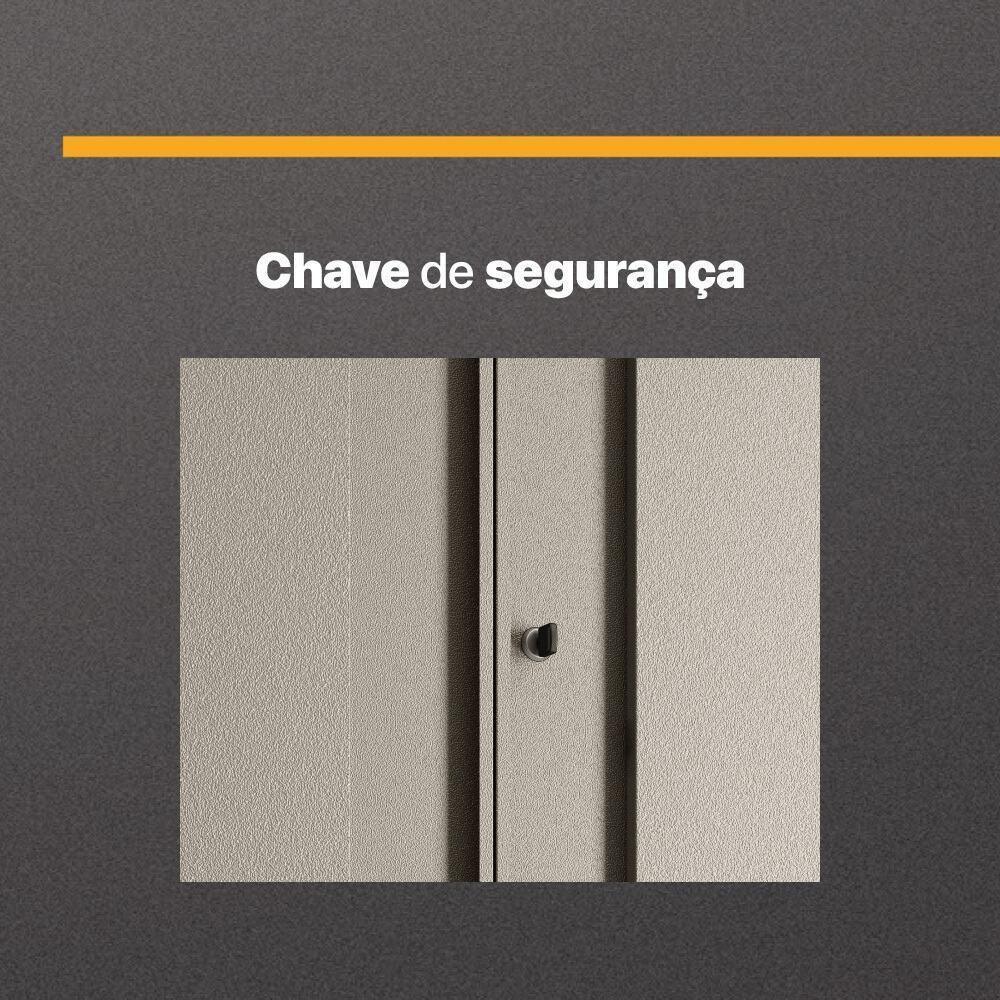 Balcão Aço Lavanderia Multiuso Multimóveis Cr6045 Cinza/pto - 4