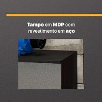 Balcão Aço Lavanderia Multiuso Multimóveis Cr6045 Cinza/pto - 3