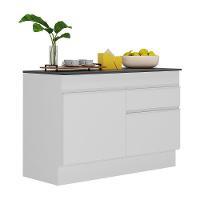 Balcão Cozinha Gabinete Pia 120 Cm 2 Portas 1 Gaveta Branco - 1