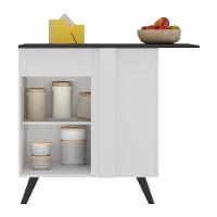 Balcão Cozinha De Canto 1 Porta Mp3743.964 Branco/preto - 3