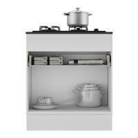 Balcão Cozinha Para Cooktop 70 Cm 1 Porta Branco/preto - 3