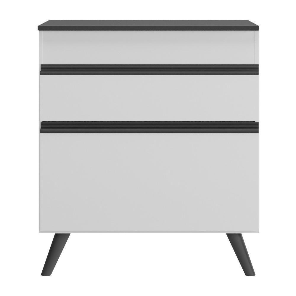 Balcão Cozinha Para Cooktop 70Cm 1 Porta Branco/preto - 2