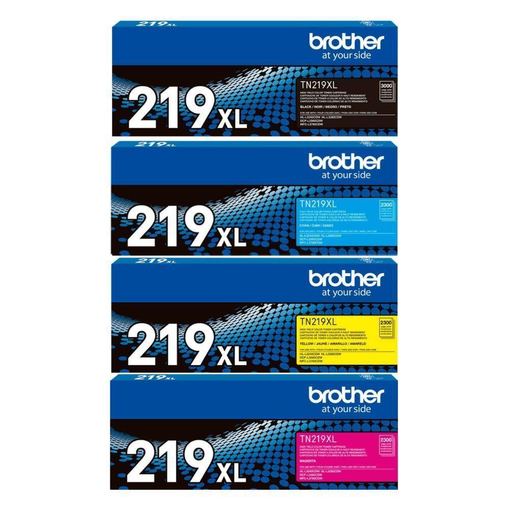 Kit 4 Toner Brother Tn-219xl Tn219xl Mfc-l3760cdw Hl-l3240cdw Dcp-l3560cdw Original - 1