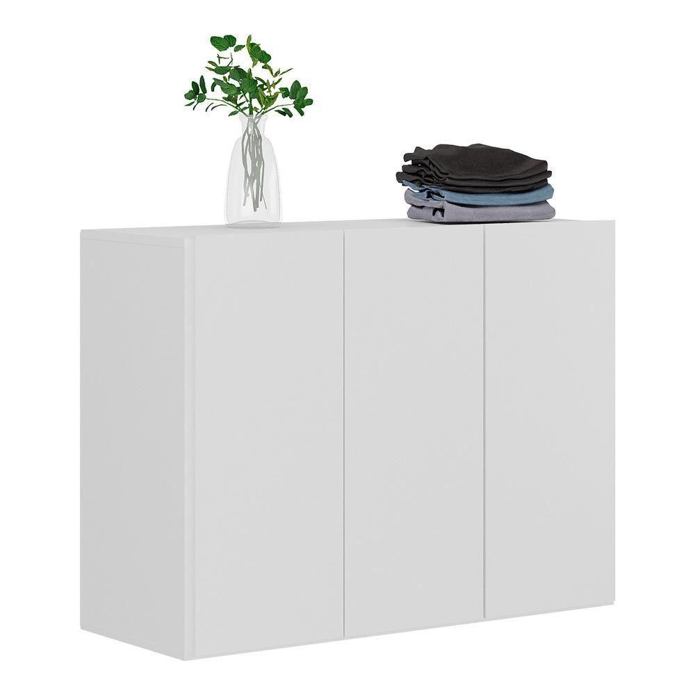 Armário Lavanderia Suspenso Com 3 Portas Multimóveis Mp5032 Branco - 6