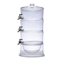 Suqueira Tripla Dispenser 3 Em 1 Grande 10,5 Litros Acrilica Multiuso Empilhavel Independente Kit Refresqueira Suco Agua - 3