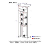 Armário Multiuso para Lavanderia com Porta Vassouras Branco