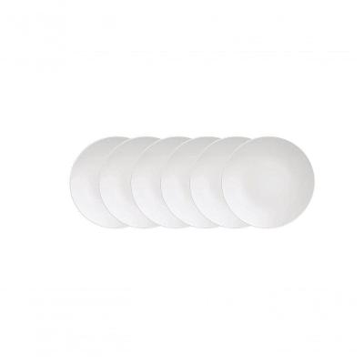 Conjunto De Pratos Sobremesa Tramontina Leonora Em Porcelana 19cm 06 Peças