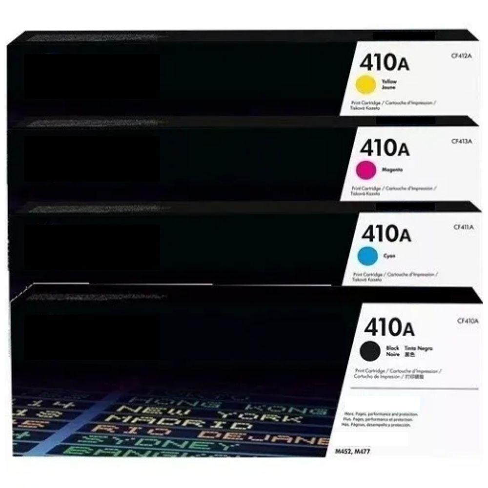 Kit 4 Toner Cf410a 410a Cf-410a M452dw M452dn M477fdw M477fnw M477fdn Original - 1