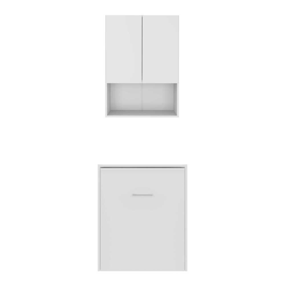 Armário Lavanderia 2 Portas Mesa Dobrável Multimóveis Branco - 3