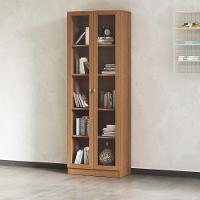 Armário Estante Com 2 Portas De Vidro Cr25069 Amendoa - 1