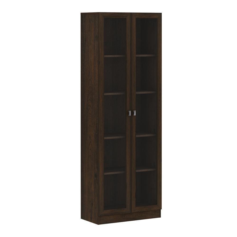 Armário Estante Com 2 Portas De Vidro Cr25069 Rustico - 2